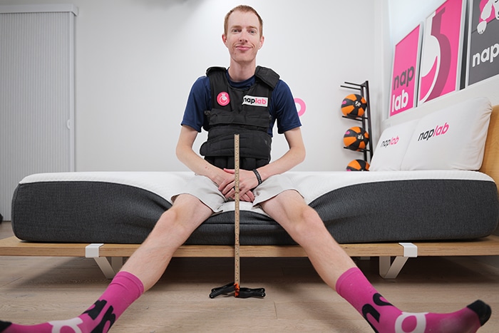 Ghostbed Comfort Hybrid Edge Support Test With Vest Ghostbed Comfort Hybrid Edge Support Test With Vest