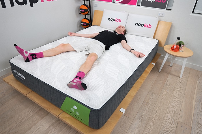 Ghostbed Signature Foam Back Sleeping Ghostbed Signature Foam Back Sleeping