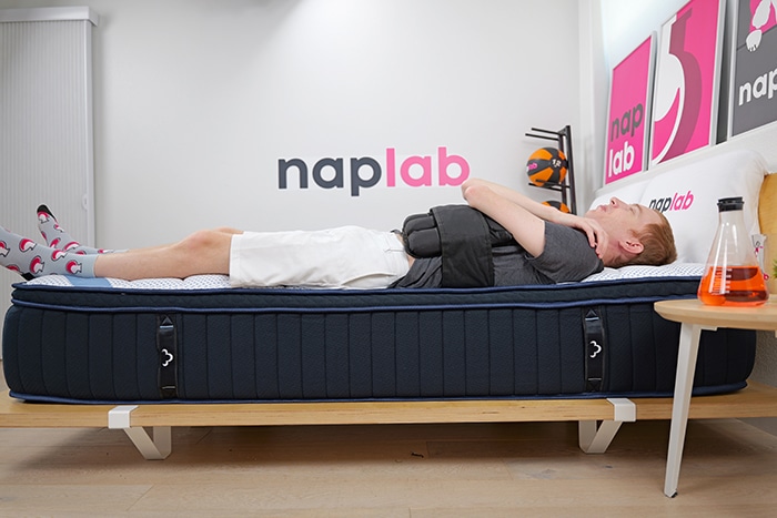 Dreamcloud Premier 2025 Edge Support Test Back Sleeping With Vest Dreamcloud Premier 2025 Edge Support Test Back Sleeping With Vest