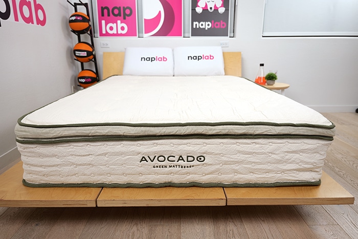 Avocado Green Pillowtop Front Avocado Green Pillowtop Front